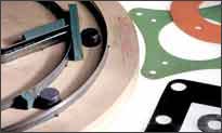 Die-cut parts and seals from NR, SBR, NBR, EPDM, CR, Silicone, Viton, FPM, FKM